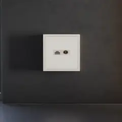 VLS002713 Накладка для розетки TV+RJ45 кат. 6, S70 (хлопок). (ТМ Maytoni)