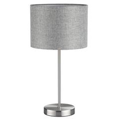 8251/1T MODERNI LN26 530  никель/серый, металл/текстиль Настольная лампа Е27 60W 220V NIKKI