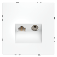 VLS060702 Розетка телевизионная встраиваемая VOLTUM S70 TV+RJ45 кат. 6, (белый матовый). (ТМ Maytoni)