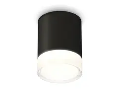 Комплект накладного светильника XS6302064 SBK/FR/CL черный песок/белый матовый/прозрачный MR16 GU5.3 (C6302, N6241)