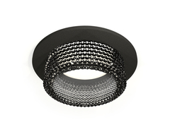 Комплект встраиваемого светильника с композитным хрусталем XC6513041 SBK/BK черный песок/тонированный MR16 GU5.3 (C6513, N6151)