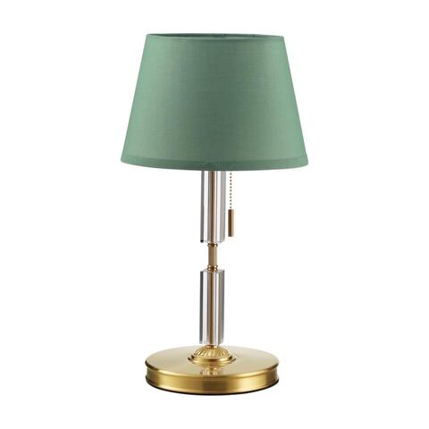 4887/1T MODERN ODL_EX22 53 бронзовый/зеленый/абажур ткань Настольная лампа E27 1*60W LONDON
