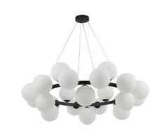 Люстра Сида черный d104 h200 E14 24*10W