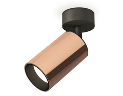 Комплект накладного поворотного светильника XM6326020 PPG/SBK золото розовое полированное/черный песок MR16 GU5.3 (A2210, C6326, N6111)