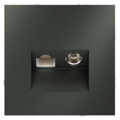 VLS060706 Розетка телевизионная встраиваемая VOLTUM S70 TV+RJ45 кат. 6, (титан). (ТМ Maytoni)