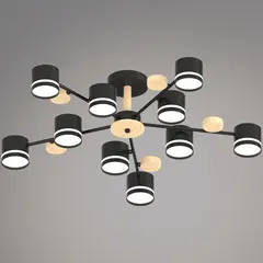 68730-0.3-10 GX53 BK+WOOD светильник потолочный Reluce, GX53х10
