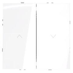 VLS020701 Выключатель встраиваемый VOLTUM S70 для жалюзи 10А, (белый глянцевый). (ТМ Maytoni)