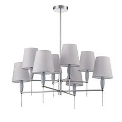 8279/8 CLASSI LN26 054 хром/серый, металл/керамика/текстиль Люстра Е14 8*40W 220V KARMEN
