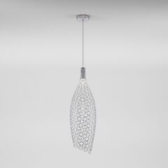 Подвесной светодиодный светильник с металлическим плафоном 90352/1 хром