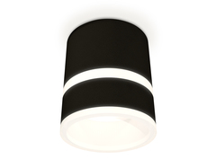 Комплект накладного светильника с акрилом XS8111005 SBK/FR черный песок/белый матовый GX53 (C8111, N8445)