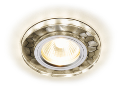 Встраиваемый точечный светильник со светодиодной лентой S222 W/CH/WA белый/серебро/MR16+3W(LED WARM)