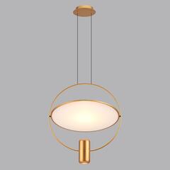 7028/2L HIGHTECH ODL25 285 золото/белый матовый/ металл/акрил Подвесной светильник золот. поворотный 150° IP20 LED GU10 2*7W ORBITE