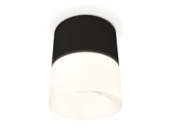 Комплект накладного светильника с акрилом XS8111002 SBK/FR черный песок/белый матовый GX53 (C8111, N8402)