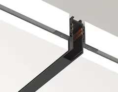 Шинопровод 2м встраиваемый под ГКЛ 12,5мм Magnetic standard 48V 10mm GL1922 BK черный IP20 2000*55*43