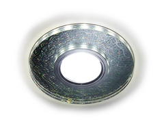 Встраиваемый точечный светильник со светодиодной лентой S175 PR/CH перламутровый/хром MR16+3W(LED WHITE)