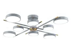 Светильник светодиодный подвесной FL516339/8 GR/CP серый/медь 120W 3000-6000K D850*170 (без ПДУ)
