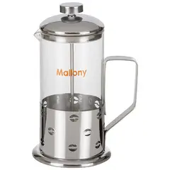 Чайник/кофейник (кофе-пресс) Caffe, 600 мл, из жаропр стекла, в корпусе из нерж стали, B535-600ML