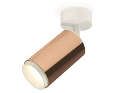 Комплект накладного поворотного светильника XM6326002 PPG/SWH золото розовое полированное/белый песок MR16 GU5.3 (A2202, C6326, N6120)