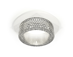 Комплект встраиваемого светильника с композитным хрусталем XC6512040 SWH/CL белый песок/прозрачный MR16 GU5.3 (C6512, N6150)