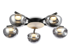 Светильник светодиодный потолочный LH12009/5 BK/GD/SM черный/золото/дымчатый 30W 3000K D790*180