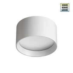 359594 OVER NT25 392 белый Светильник накладной светодиодный с переключ. цв. температуры IP20 LED 12W 220-240V 3000К\4000К\6000К ORBIS