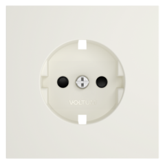 VLS000713 Накладка для розетки с заземлением и защитными шторками, S70 (хлопок). (ТМ Maytoni)