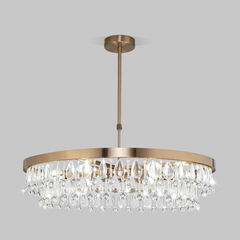 Умная потолочная люстра с хрусталем 60165/6 латунь