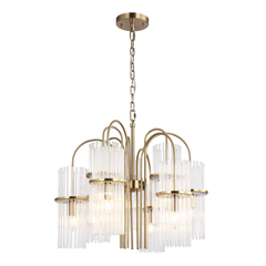 SL6145.303.09 Светильник подвесной ST-Luce латунь/прозрачный E14 9*40W