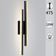 86233-9.2-001U LED2Х8W BK светильник настенный