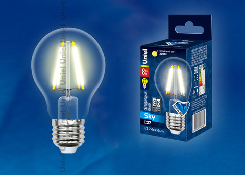 LED-A60-8W/WW/E27/CL PLS02WH Лампа светодиодная. Форма 