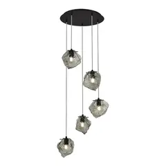 SL1175.403.05 Светильник подвесной ST-Luce Черный/Серо-зеленый E14 5*40W