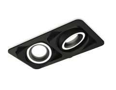 Комплект встраиваемого поворотного светильника XC7664080 SBK/FR черный песок/белый матовый MR16 GU5.3 (C7664, N7111)