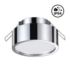 358905 SPOT NT22 337 хром Встраиваемый влагозащищенный светильник IP54 LED 4000K 10W 220V MAY