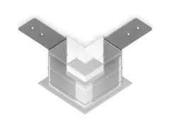 Коннектор угловой для встраиваемого шинопровода под ГКЛ 12,6мм Magnetic 220V GL1039 WH белый 80*80*47 (соединители в комплекте)