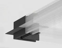 Коннектор угловой для встраиваемого шинопровода под ГКЛ 13мм Magnetic 48V 10mm GL1971 BK черный 100*100