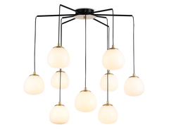 Светильник на штанге LH51001/6+3 SGD/BK/FR золотой песок/черный /белый матовый G9*9 max 28W D750*700