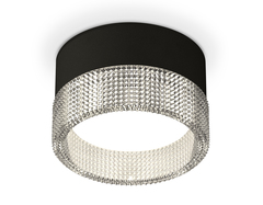 Комплект накладного светильника с композитным хрусталем XS8102030 SBK/CL черный песок/прозрачный GX53 (C8102, N8480)