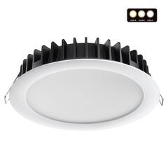 358955 SPOT NT22 270 белый Встраиваемый светодиодный светильник с переключателем цветовой температуры IP20 LED 3000К\4000К\6000К 20W 220V LANTE