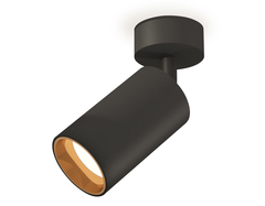 Комплект накладного поворотного светильника XM6323004 SBK/PYG черный песок/золото желтое полированное MR16 GU5.3 (A2210, C6323, N6113)