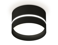 Комплект накладного светильника с акрилом XS8102020 SBK/FR черный песок/белый матовый GX53 (C8102, N8462)