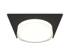 Комплект встраиваемого светильника с акрилом XC8062022 SBK/FR/CL черный песок/белый матовый/прозрачный GX53 (C8062, N8399)