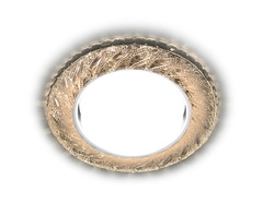 Встраиваемый точечный светильник со светодиодной лентой G303 CL/WW хром/прозрачный GX53+3W(LED WARM)