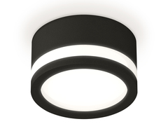 Комплект накладного светильника с акрилом XS8102017 SBK/FR черный песок/белый матовый GX53 (C8102, N8415)