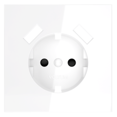 VLS000901 Накладка для розетки с заземлением и защитными шторками, с USB A+A, S70 (белый глянцевый). (ТМ Maytoni)