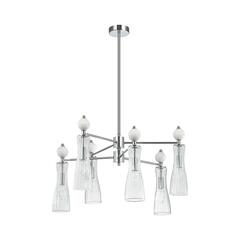 8268/6 NEOCLASSI LN26 160 хром/белый/прозрачный, металл/керамика/стекло Люстра Е14 6*40W 220V EMILY