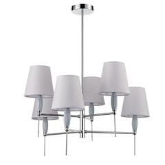 8279/6 CLASSI LN26 053 хром/серый, металл/керамика/текстиль Люстра Е14 6*40W 220V KARMEN