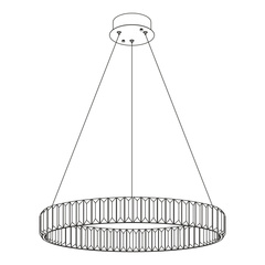 Citilux Чезаре CL338161 LED Люстра хрустальная с пультом Хром