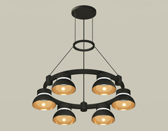 Комплект подвесного светильника XR92051002/6 SBK/PYG/CL черный песок/золото желтое полированное/прозрачный GX53 (A9205, C9232, N8145)