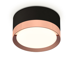 Комплект накладного светильника XS8102005 SBK/PPG черный песок/золото розовое полированное GX53 (C8102, N8126)