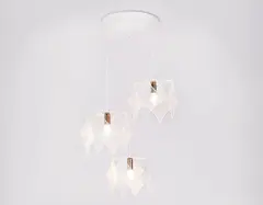 Подвесной светильник в стиле лофт TR8426/3 WH/GD белый/золото E14/3 max 40W D510*1000
